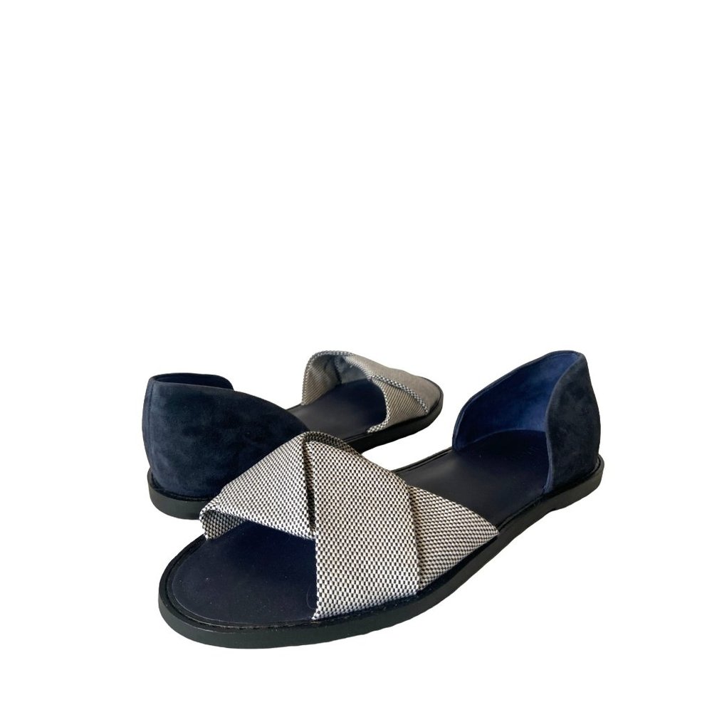 Vince NWOB Idara Twisted D'Orday Sandals Open Toe Navy Size 7 (small 7, 6.5)